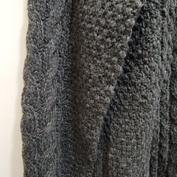 Roots Canada Melange Charcoal Gray Chunky Wool Blended Pullover Sweater XS Used - Picture 7 of 15
